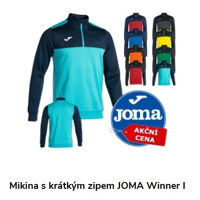 Mikina JOMA Winner sleva akční cena krátký zip